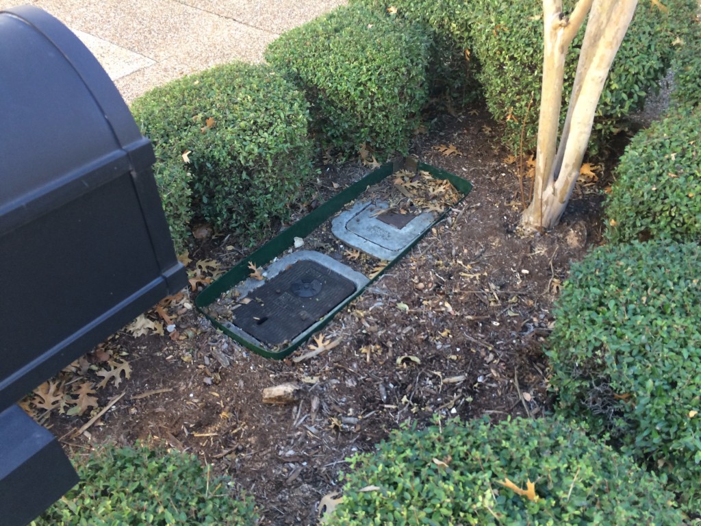 Water meter cover Townhomes of Addison